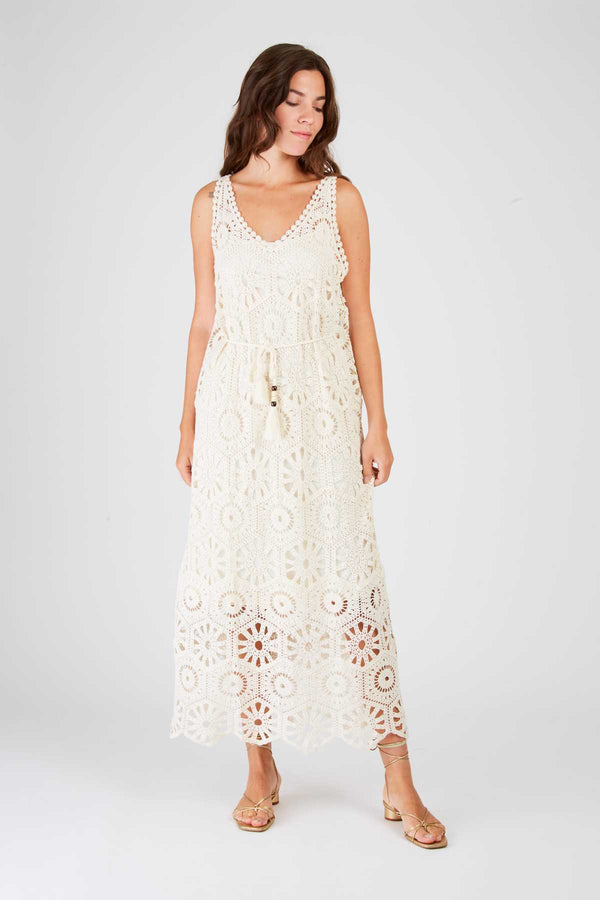 Rene Derhy Robe Longue Unie En Maille XAVIERE
