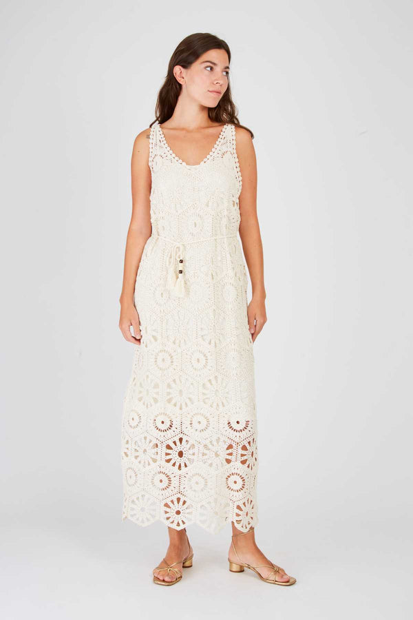 Rene Derhy Robe Longue Unie En Maille XAVIERE