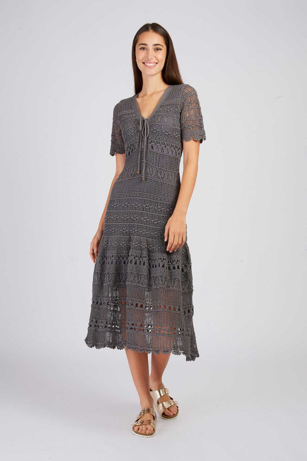 Rene Derhy Robe Longue Unie En Maille XIAMEN
