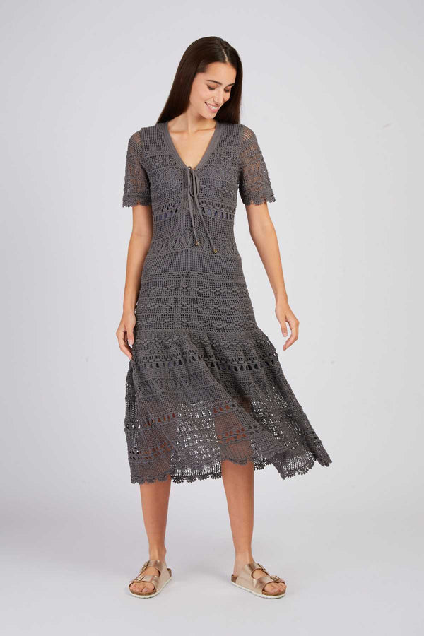 Rene Derhy Robe Longue Unie En Maille XIAMEN