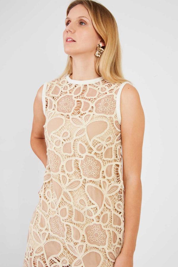 Rene Derhy Robe Mi Longue En Dentelle CARLY