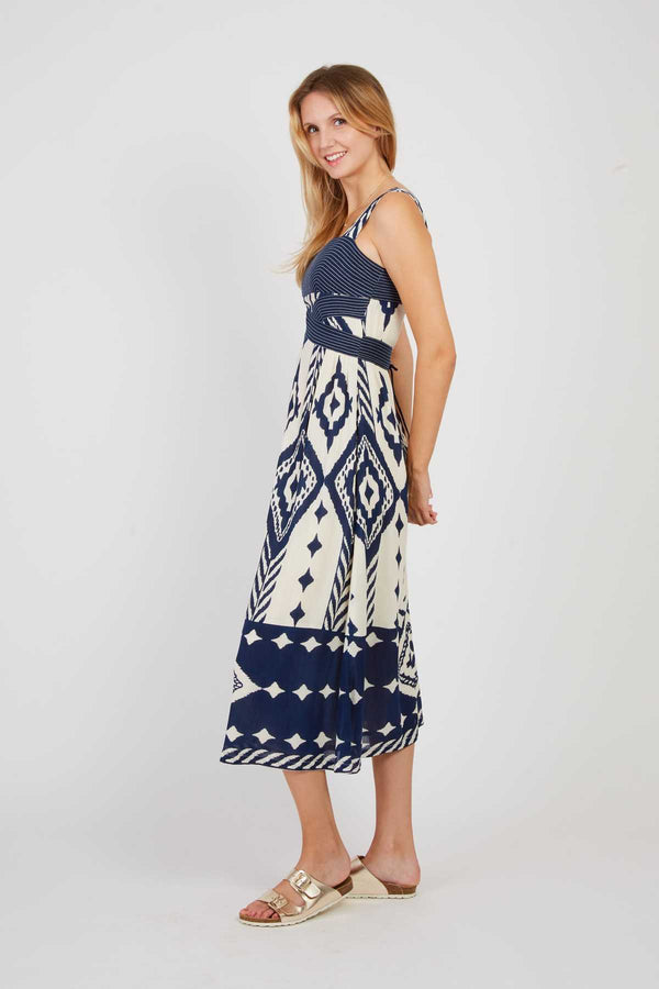 Rene Derhy Robe Mi Longue Imprimée PERROQUET