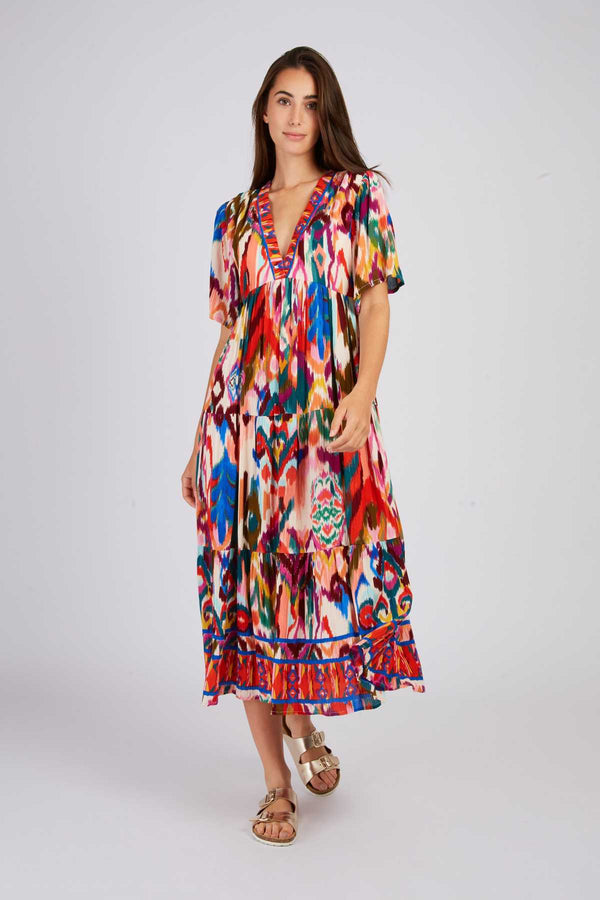 rene derhy Robe midi imprimée PADDY