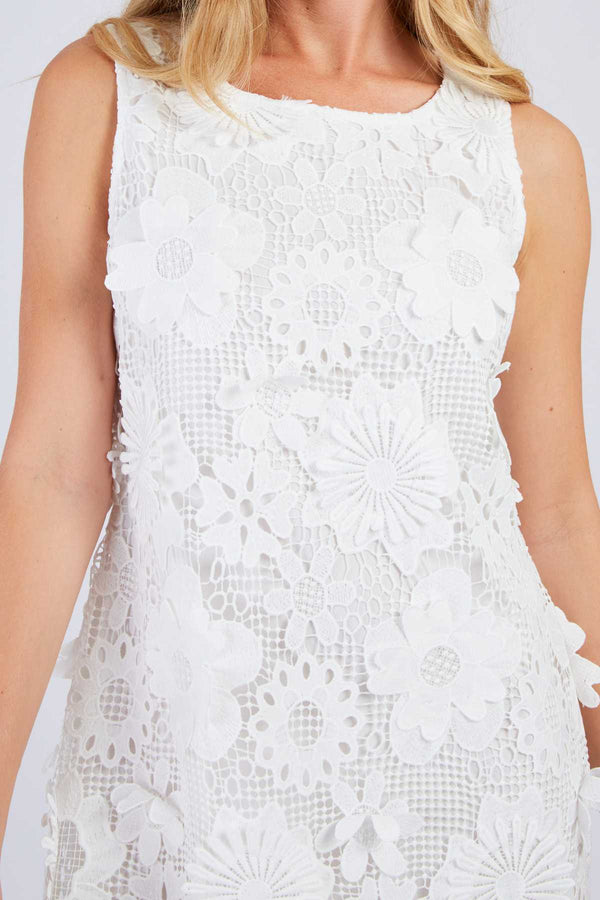 Rene Derhy Robe Unie En Dentelle CARLINE