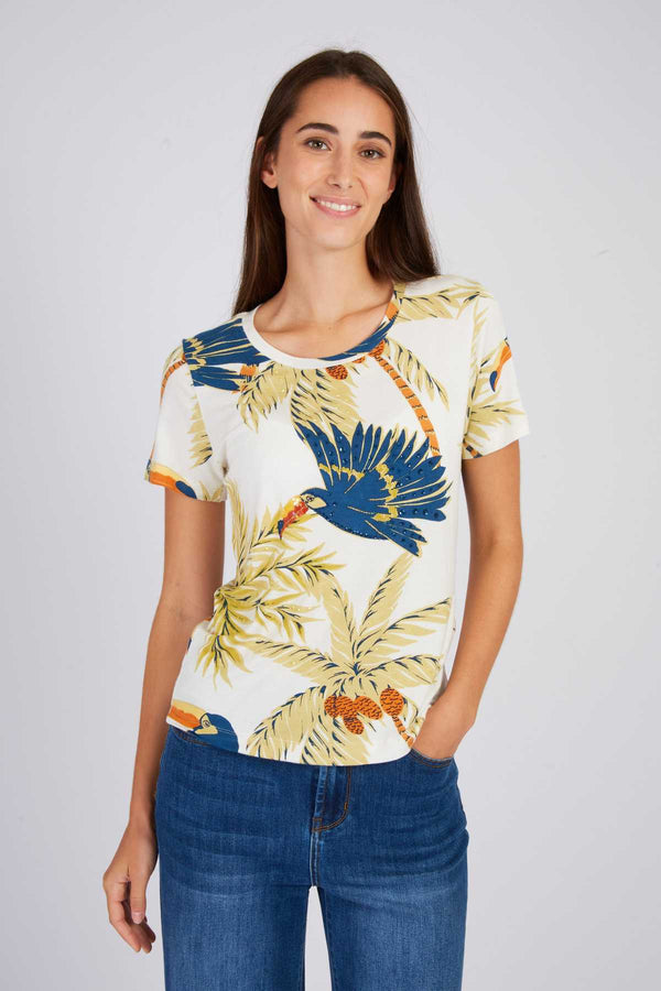 Rene Derhy T-shirt Imprimé à Sequins ZARZUELA