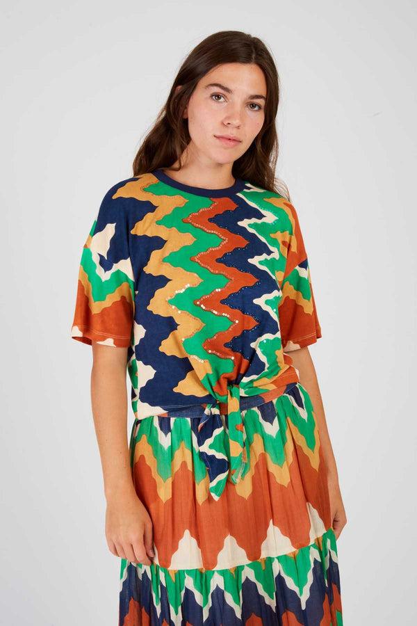 Rene Derhy T-shirt Noué Imprimé ZURICH