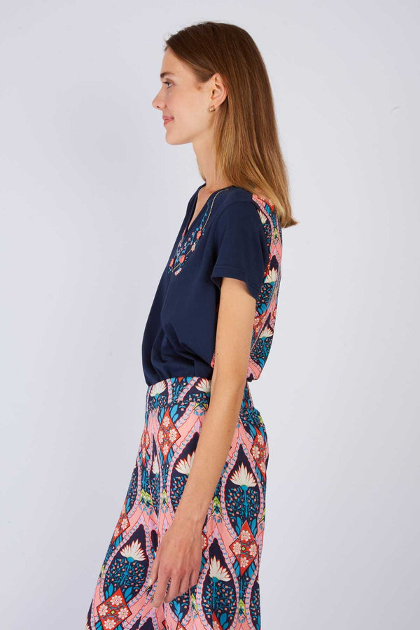 Rene Derhy Tee Shirt Brodé ZAFIRO