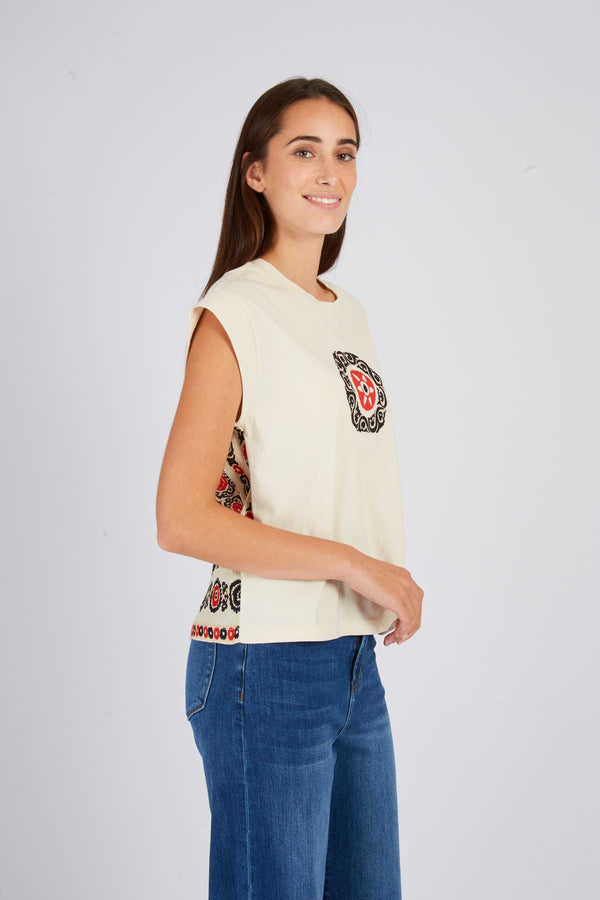 Rene Derhy Tee Shirt Brodé ZALAMA