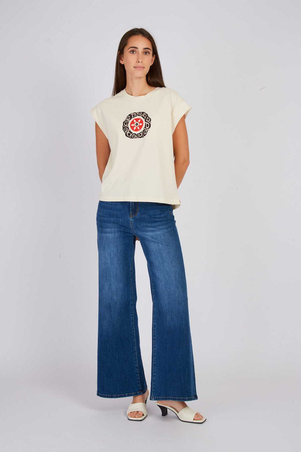 rene derhy Tee shirt brodé ZALAMA