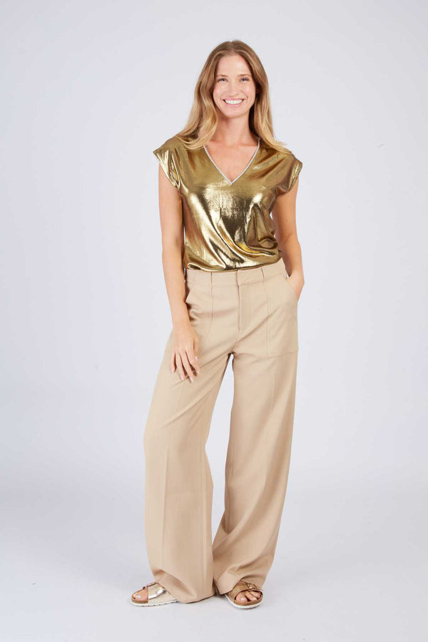 rene derhy Tee shirt uni métallisé ZELINA