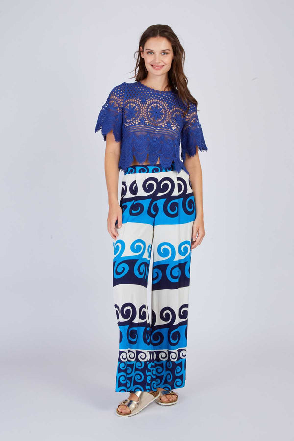 Rene Derhy Top Court En Dentelle Crochetée ELKA