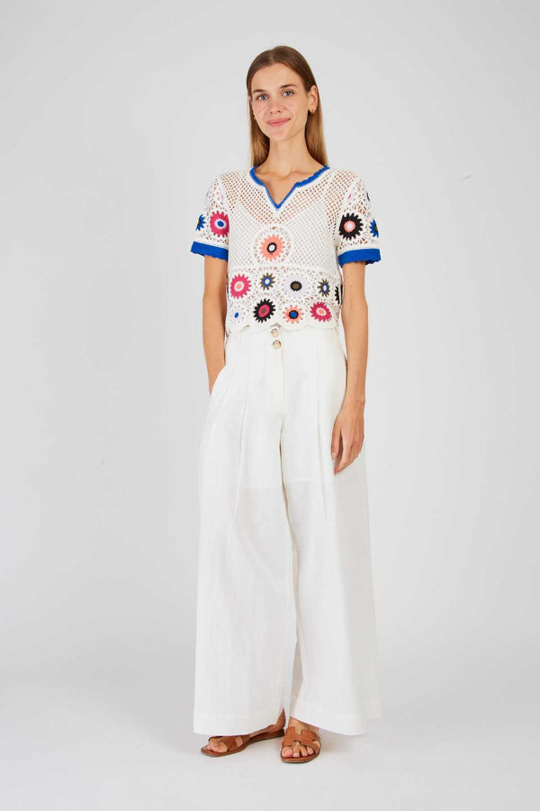 rene derhy Top en crochet EDEN