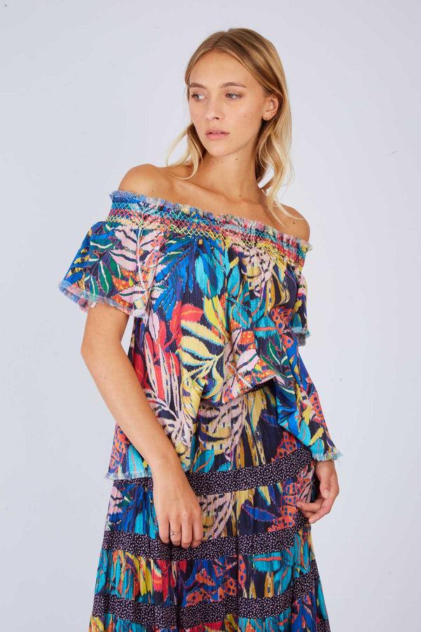 Rene Derhy Top épaules Dénudées LISBONNE