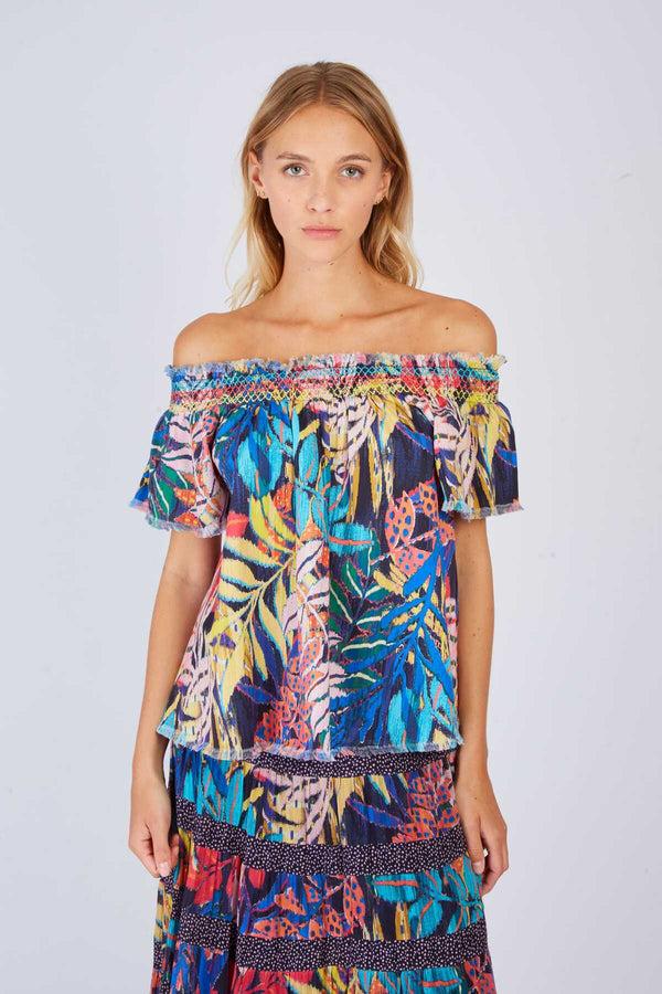 Rene Derhy Top épaules Dénudées LISBONNE