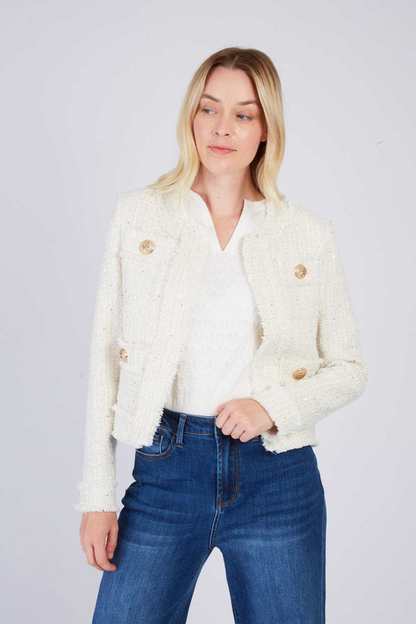 Rene Derhy Veste En Tweed Unie JELLY