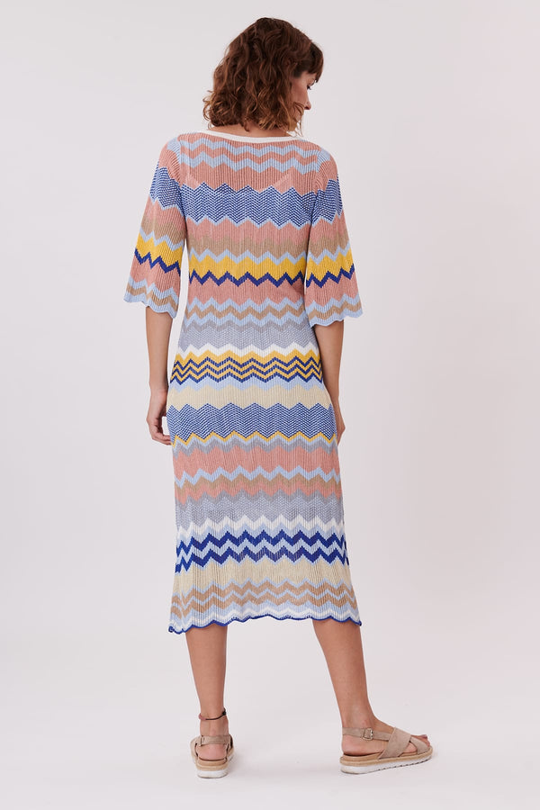 Rene Derhy Robe Longues En Maille Manches 3/4 HANIA