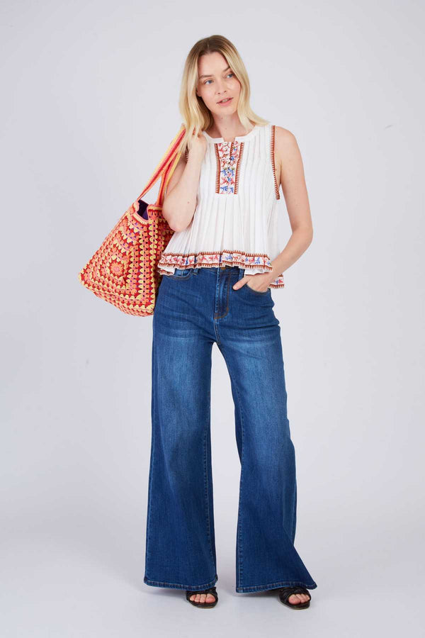 Rene Derhy Sac Cabas En Maille Motif Géométrique GIACOMA