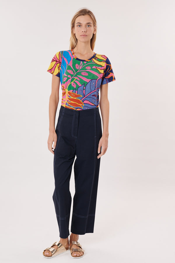 Rene Derhy Tee-shirt Imprimé Avec Perles Et Broderies KIM