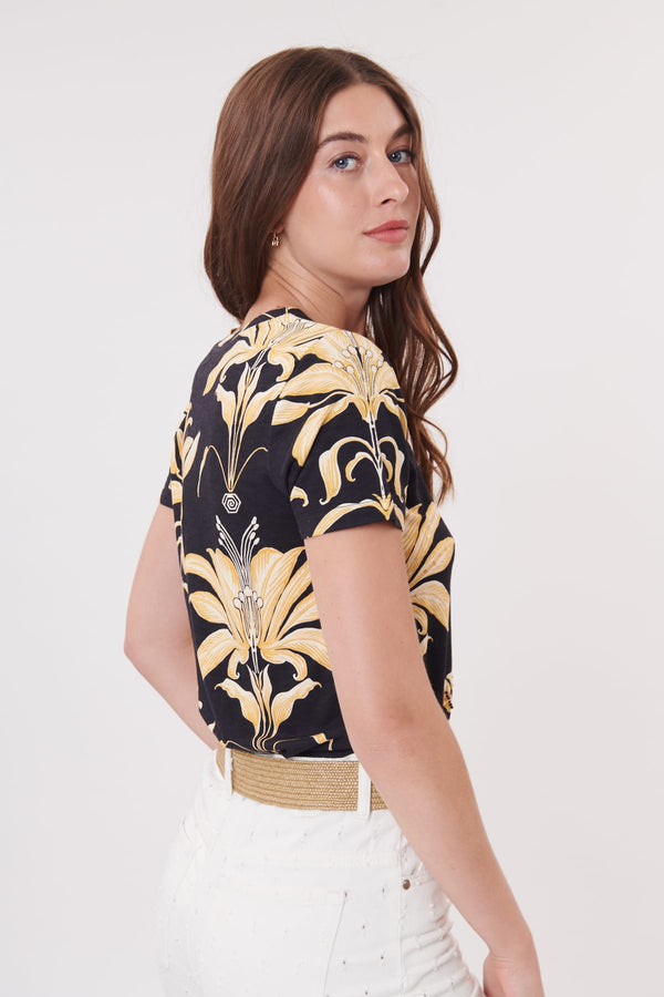 Rene Derhy Tee-shirt Imprimée Manches Courtes Col Rond KIMIKO