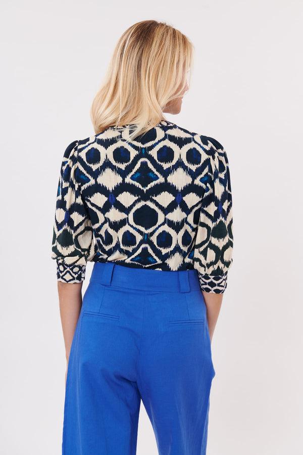 Rene Derhy Tee-shirt Manches Courtes Imprimé Col V KESSY