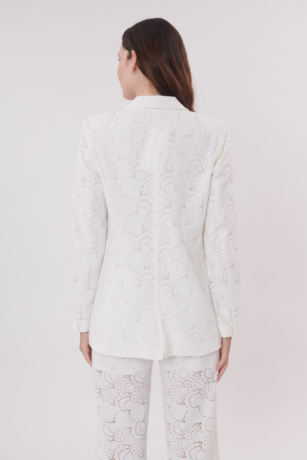 Rene Derhy Veste Longue En Broderie Anglaise Manches Longues YASNA