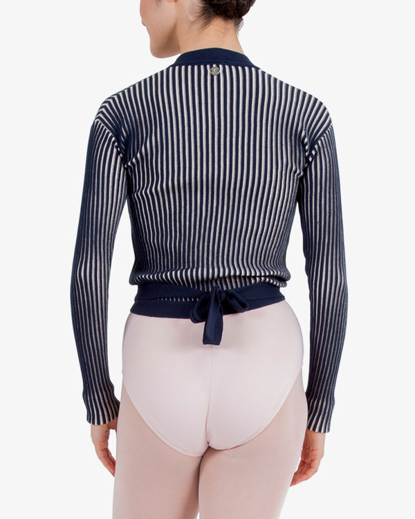 Repetto Cache-cœur En Maille Côtelée Bicolore