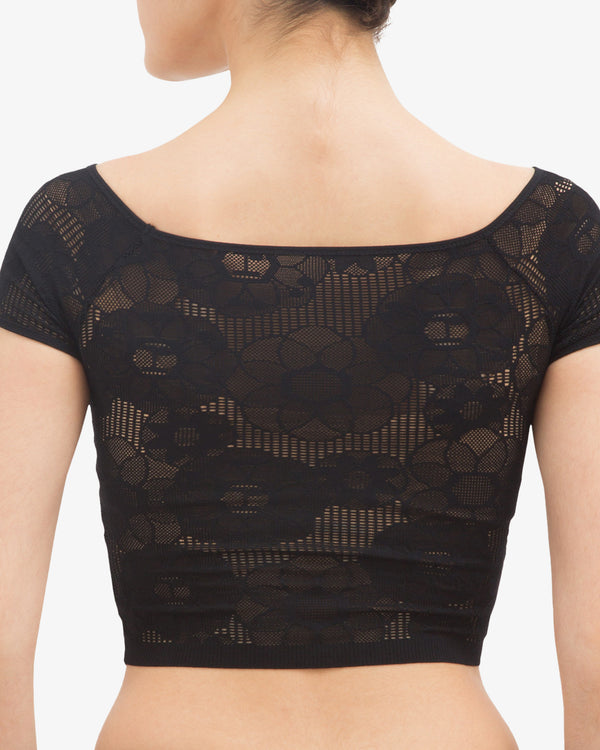 Repetto Top Court En Dentelle Rosace