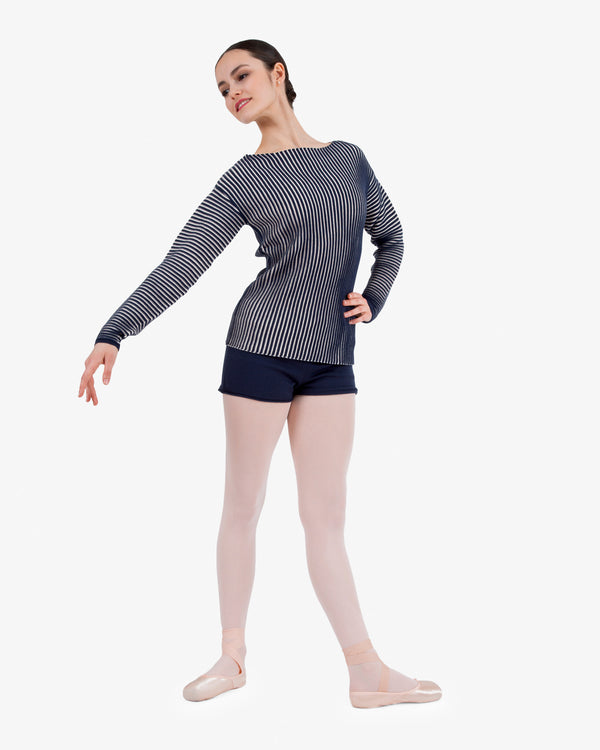 Repetto Top En Maille Côtelée Bicolore