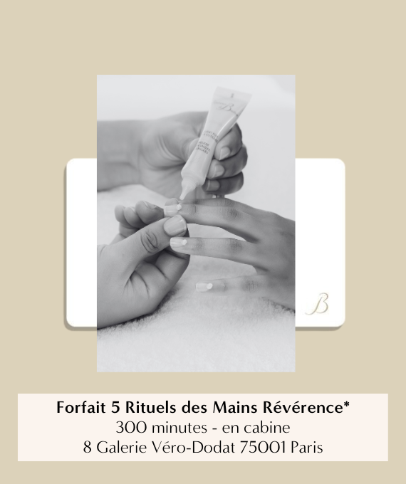 révérence de bastien FORFAIT BEAUTÉ DES MAINS – 5 RITUELS DES MAINS (300 minutes)