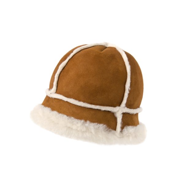 ricardo b.h. Chapeau cloche en cuir – Femmes – Châtaigne/Naturel