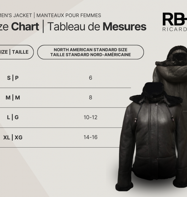 ricardo b.h. Manteau réversible en cuir de mouton – Femmes – Noir/Gris