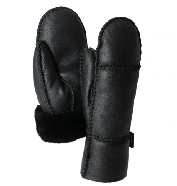 ricardo b.h. Mitaines en cuir mérinos premium – Femmes – Noir