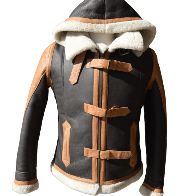 ricardo b.h. Veste à capuche en cuir de mouton – Femmes – Marron