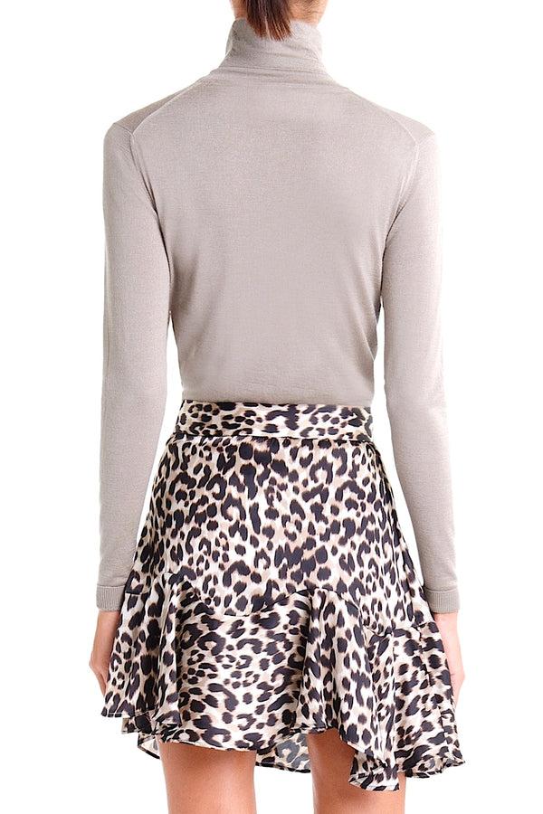 Richard Grand 80% CACHEMIRE 20% SOIE PULL COL ROULÉ FEMME SUPER FIN UNI. 77200/30ML TAUPE