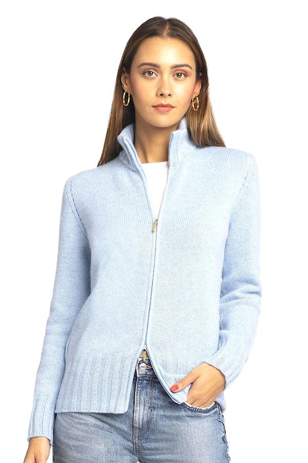 richard grand CACHEMIRE POINTELLE 2 FILS AVEC FERMETURE ÉCLAIR. 18031/43ML CAMEL