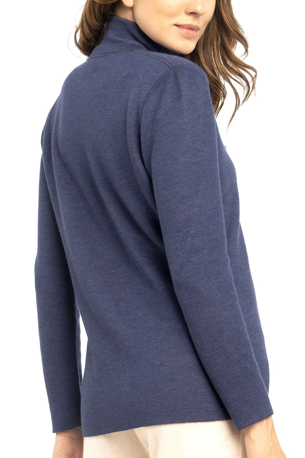 Richard Grand CARDIGAN ZIPPÉ RÉVERSIBLE BICOLORE 100% CACHEMIRE