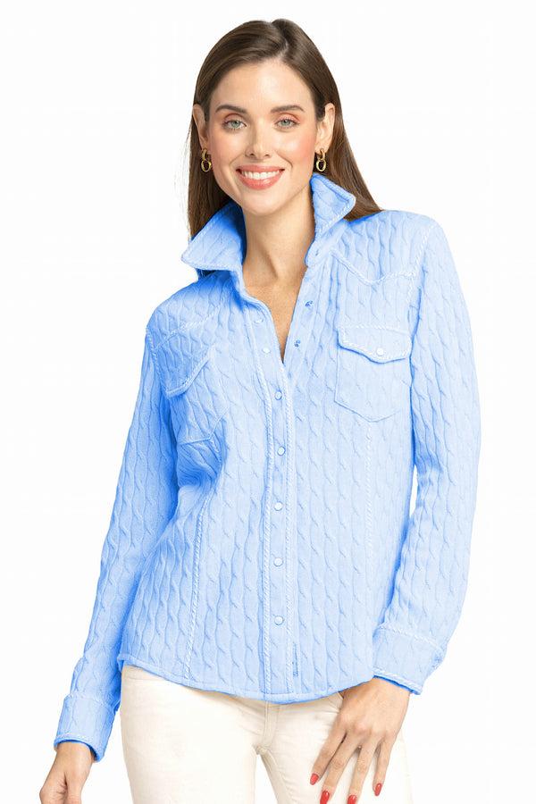 richard grand CHEMISE À TORSADES ET SURPIQÛRES EN MAILLE 100% CACHEMIRE. D-25505/70ML