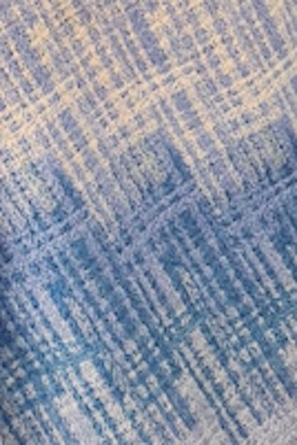 Richard Grand CHEMISE EN CACHEMIRE MACRAMÉ. D-24525/70MLPIC BLEU LT