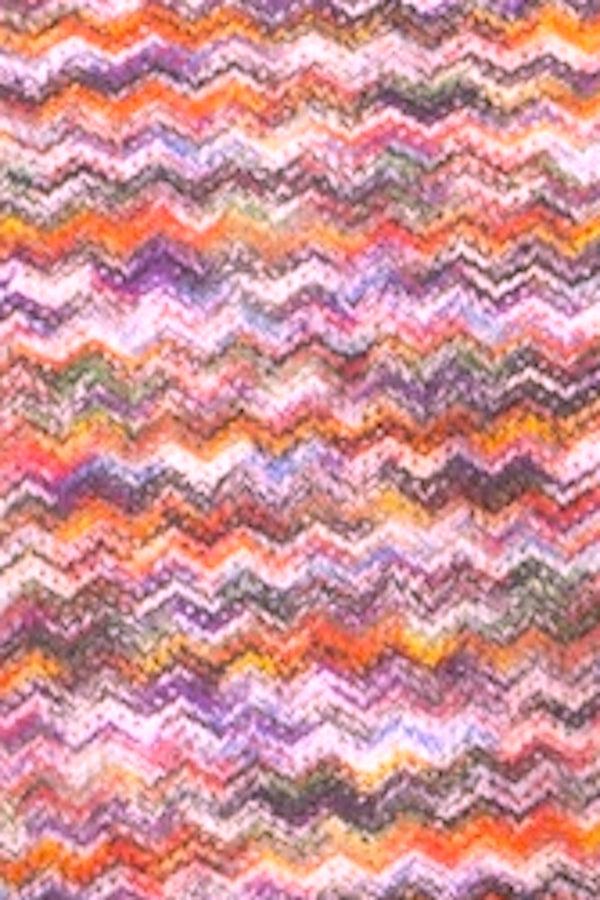 Richard Grand CHEMISE TISSÉE 100% CACHEMIRE À ZIGZAGS MULTICOLORES