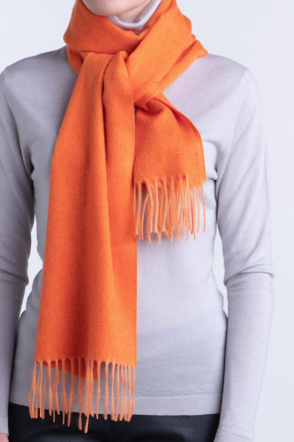 richard grand ÉCHARPE TISSÉE EN CACHEMIRE 2 TONS. 41004/16 BIC ORANGE