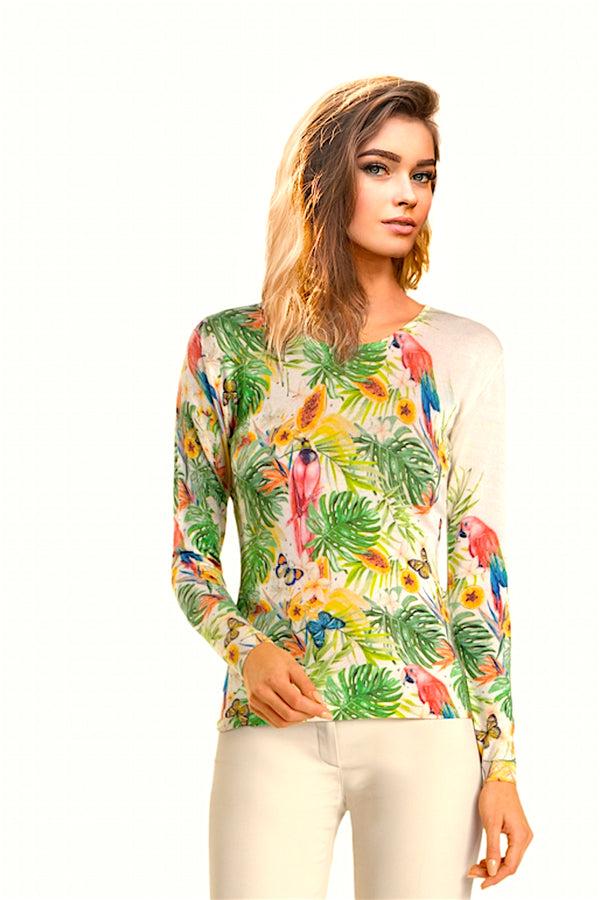 richard grand PULL COL ROND EXTRAFIN IMPRIMÉ 80% CACHEMIRE 20% SOIE richard grand PULL COL ROND EXTRAFIN IMPRIMÉ 80% CACHEMIRE 20% SOIE