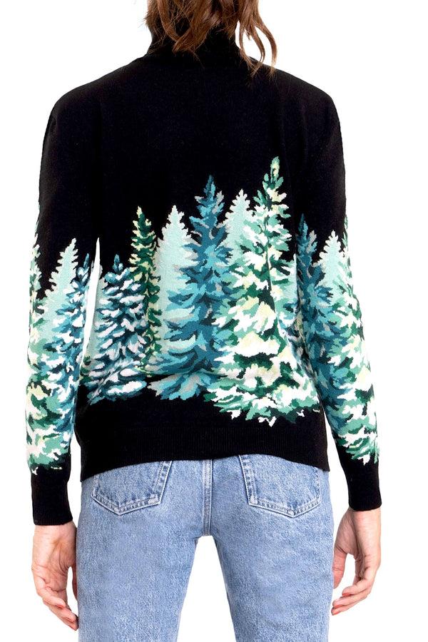 Richard Grand PULL COL ROULÉ "SAPINS" INTARSIA 100% CACHEMIRE