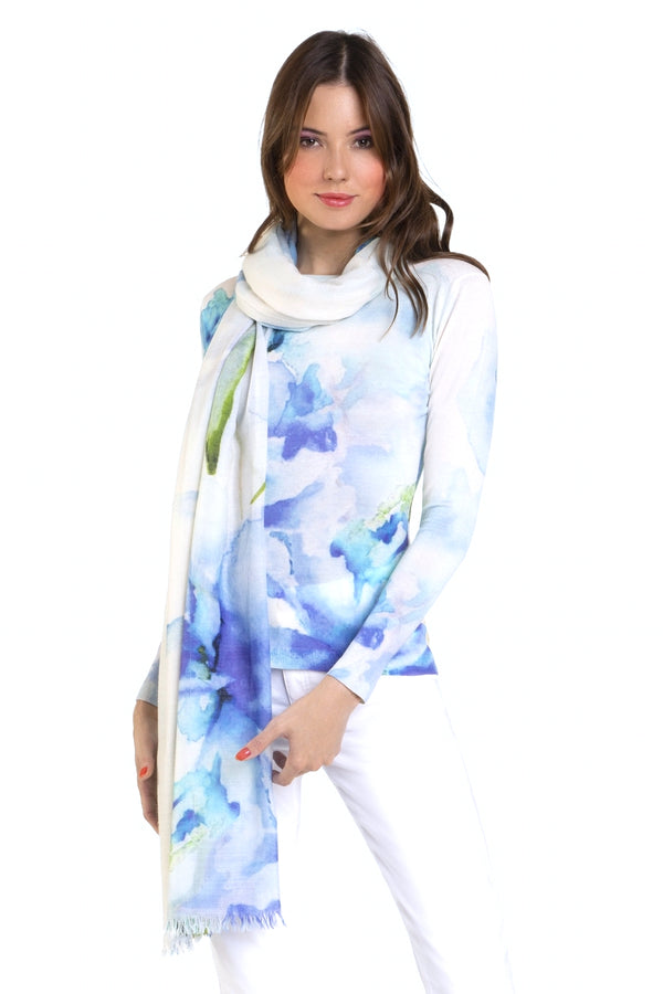 richard grand PULL EXTRAFIN COL BATEAU IMPRIMÉ 80% CACHEMIRE 20% SOIE