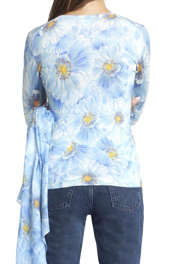 Richard Grand PULL EXTRAFIN COL ROND IMPRIMÉ 80% CACHEMIRE 20% SOIE