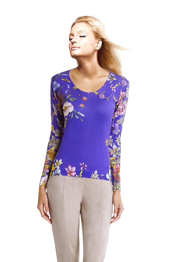 richard grand PULL EXTRAFIN COL U IMPRIMÉ 80% CACHEMIRE 20% SOIE. 77200/21MLST409 2E