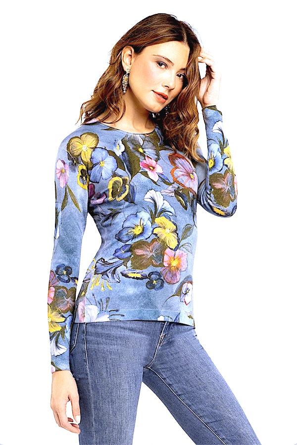 richard grand PULL IMPRIMÉ EXTRAFIN COL ROND 80% CACHEMIRE 20% SOIE richard grand PULL IMPRIMÉ EXTRAFIN COL ROND 80% CACHEMIRE 20% SOIE