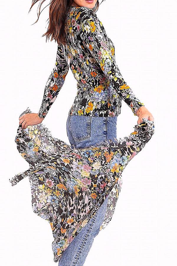 Richard Grand PULL EXTRAFIN CACHEMIRE-SOIE IMPRIMÉ