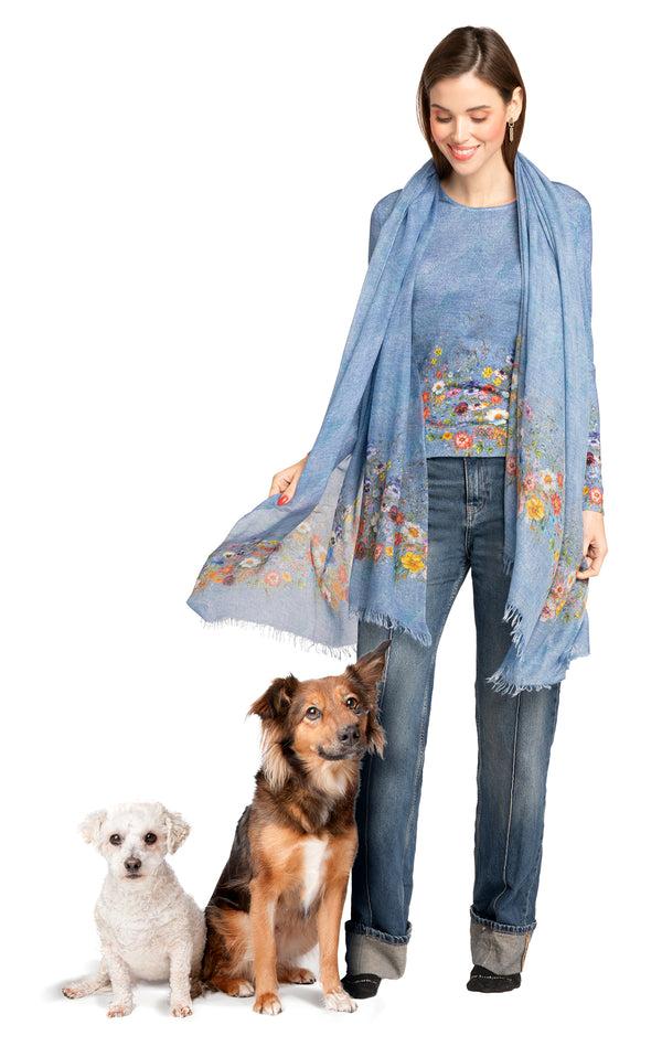 Richard Grand T-SHIRT IMPRIMÉ SUPER FIN 80 % CACHEMIRE 20 % SOIE. 77200/20MLST454