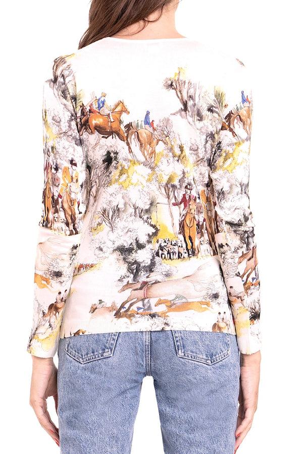 Richard Grand T-SHIRT IMPRIMÉ SUPER FIN 80 % CACHEMIRE 20 % SOIE. 77200/20MLST489