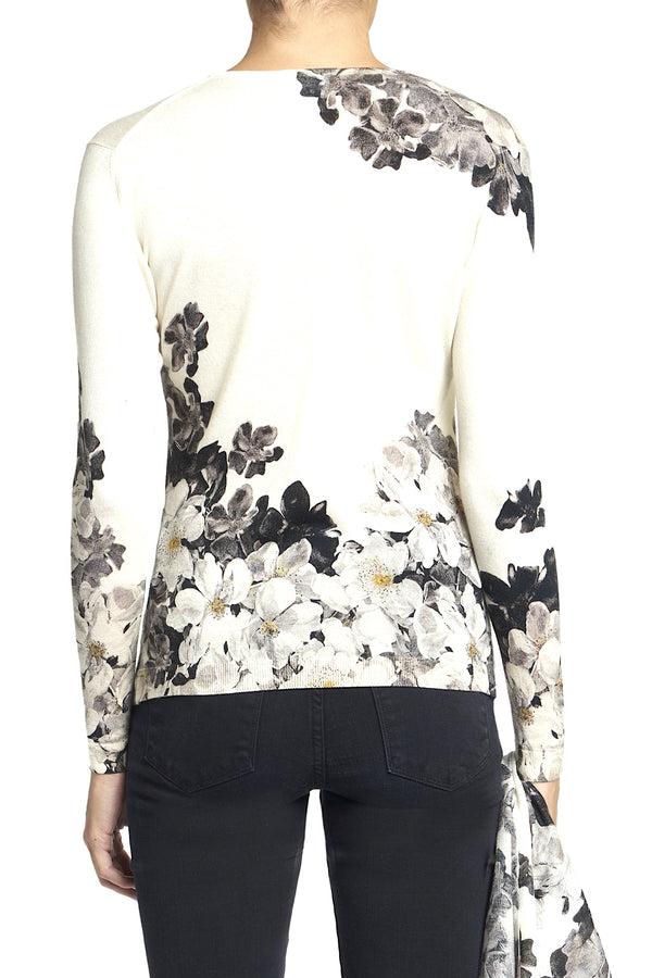 Richard Grand T-SHIRT IMPRIMÉ SUPER FIN 80 % CACHEMIRE 20 % SOIE. 77200/20MLST451 LT GREY